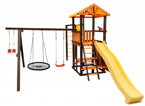 Деревянная детская игровая площадка «Bari-8 Паутина» Perfetto sport