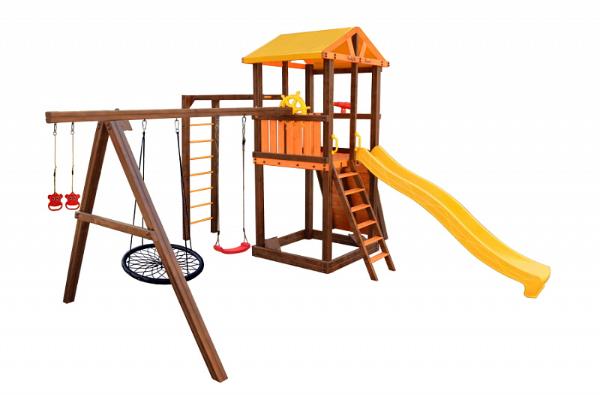 Деревянная детская игровая площадка «Pitigliano-8 Паутина» Perfetto sport