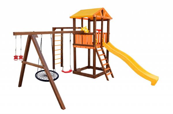 Деревянная детская игровая площадка «Pitigliano-6 Паутина» Perfetto sport
