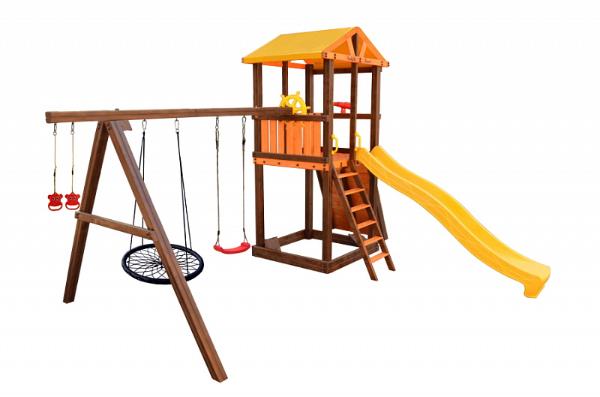 Деревянная детская игровая площадка «Pitigliano-5 Паутина» Perfetto sport